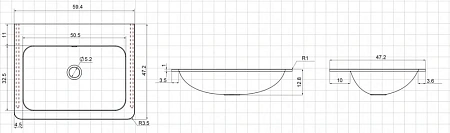 Раковина Vincea VCB-2VP600W белая Раковина Vincea VCB-2VP600W белая