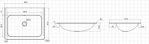Раковина Vincea VCB-2VP600W белая Раковина Vincea VCB-2VP600W белая