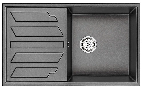 Кухонная мойка Granula 8601, ЧЁРНЫЙ, кварц 860х500 Кухонная мойка Granula 8601, ЧЁРНЫЙ, кварц 860х500