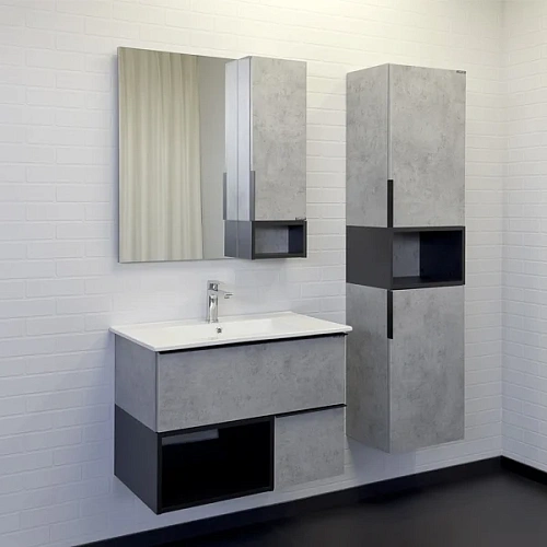 Тумба с раковиной Comforty Франкфурт-75 00-00011080 бетон светлый раковина Comforty 75E Тумба с раковиной Comforty Франкфурт-75 00-00011080 бетон светлый раковина Comforty 75E