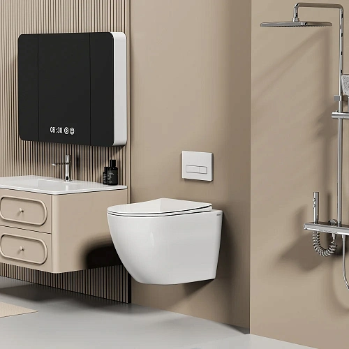 Унитаз подвесной ABBER Ultra AC1301 белый с ультратонким ободком Унитаз подвесной ABBER Ultra AC1301 белый с ультратонким ободком