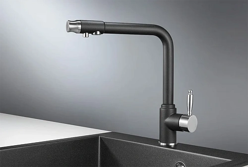 Смеситель для кухни Granula 2301, ЧЕРНЫЙ Смеситель для кухни Granula 2301, ЧЕРНЫЙ