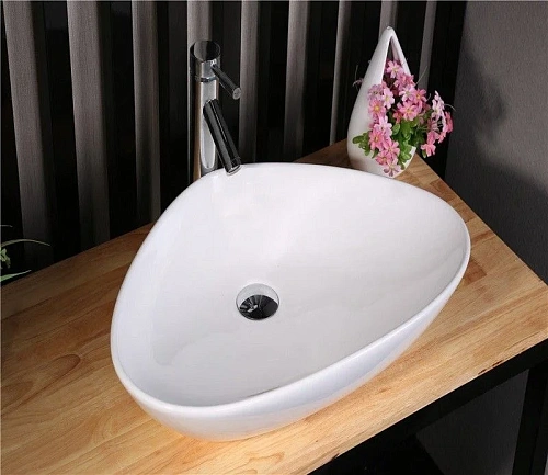 Раковина CeramaLux 7472B накладная, белый Раковина CeramaLux 7472B накладная, белый