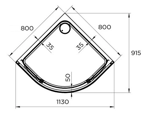 Душевой поддон Radomir Берген RD 80х80 1-11-6-0-0-349 радиальный с каркасом и сифоном черный Душевой поддон Radomir Берген RD 80х80 1-11-6-0-0-349 радиальный с каркасом и сифоном черный