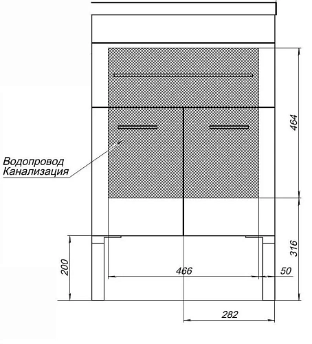Тумба под раковину Aquanet Верона 58 белый (напольная 1 ящик 2 дверцы) 00182507 Тумба под раковину Aquanet Верона 58 белый (напольная 1 ящик 2 дверцы) 00182507