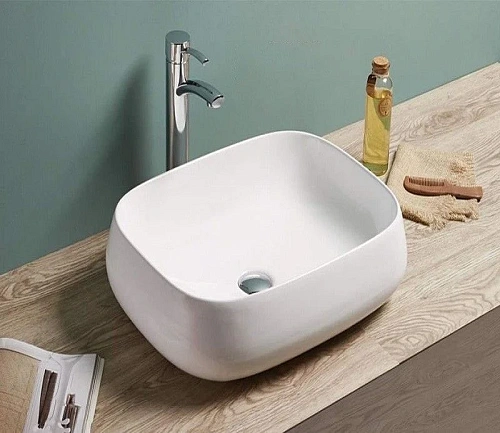 Раковина CeramaLux 9243 накладная, белый Раковина CeramaLux 9243 накладная, белый