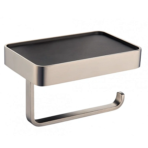 Держатель туалетной бумаги Wonzon & Woghand с полкой, темный графит (WW-9336) Держатель туалетной бумаги Wonzon & Woghand с полкой, темный графит (WW-9336)