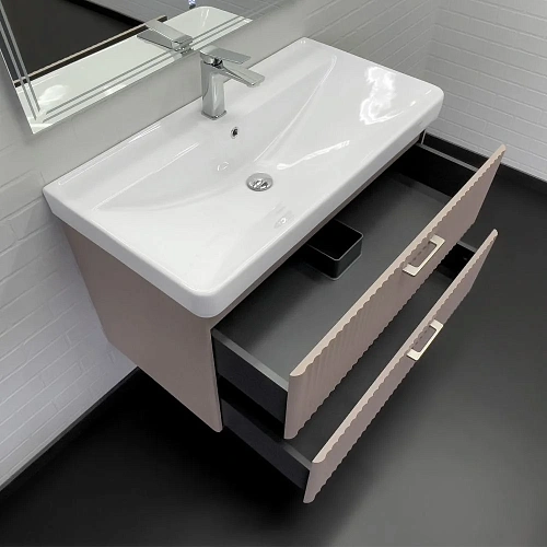 Тумба с раковиной Comforty Ангара-90П 00-00021036 дуб латте раковина 4490 Тумба с раковиной Comforty Ангара-90П 00-00021036 дуб латте раковина 4490