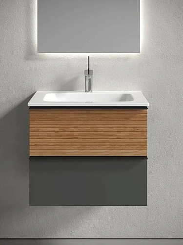 Тумба под раковину Sancos Delta DL60GR 590х445х500 дуб красный/графит, подвесная Тумба под раковину Sancos Delta DL60GR 590х445х500 дуб красный/графит, подвесная