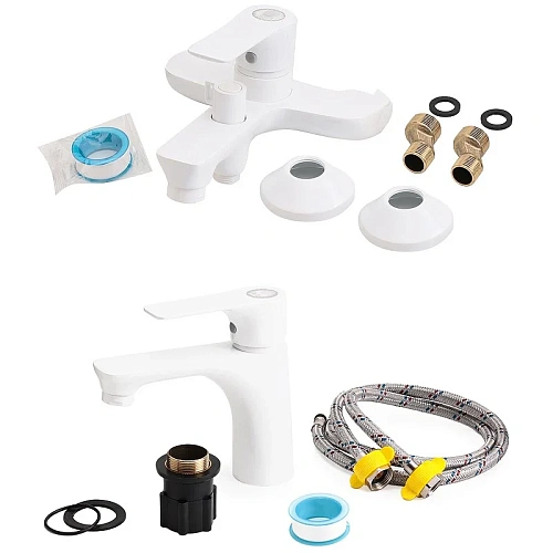 Комплект смесителей Orange Aristo M19-311W белый Комплект смесителей Orange Aristo M19-311W белый