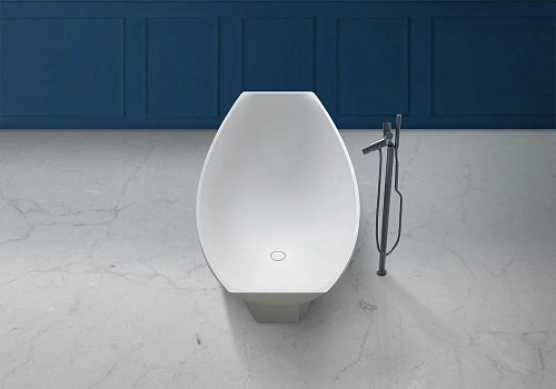 Ванна отдельностоящая ABBER AS9610 180x80 универсальная, белая матовая, искусственный камень Ванна отдельностоящая ABBER AS9610 180x80 универсальная, белая матовая, искусственный камень