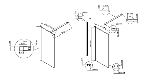 Душевая перегородка Vincea Walk-In VSW-1HS900CLG, 900x2000, брашированное золото, стекло прозрачное Душевая перегородка Vincea Walk-In VSW-1HS900CLG, 900x2000, брашированное золото, стекло прозрачное