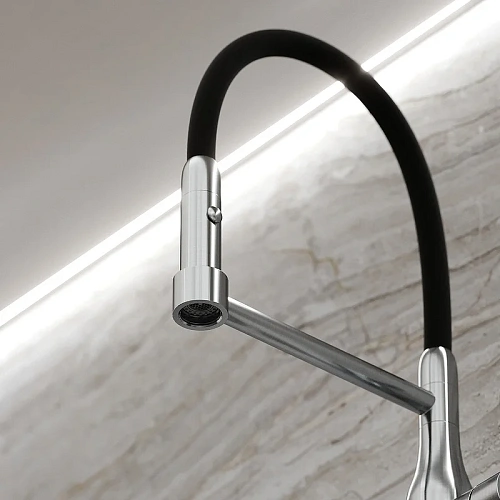 Смеситель для кухни Sancos Pride SC4011BNG с гибким изливом, нержавеющая сталь Смеситель для кухни Sancos Pride SC4011BNG с гибким изливом, нержавеющая сталь