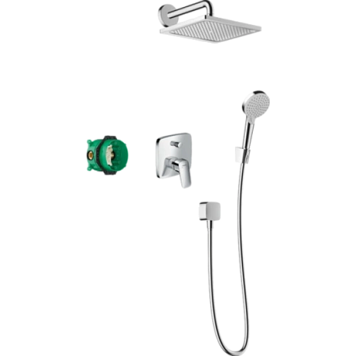 Душевая система Hansgrohe Crometta скрытого монтажа Crometta E 240 1jet с однорычажным смесителем 27957000. Душевая система Hansgrohe Crometta скрытого монтажа Crometta E 240 1jet с однорычажным смесителем 27957000.