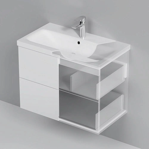 Тумба под раковину AM.PM Gem M90FHX07522WG подвесная, 75 см push-to-open, белый Тумба под раковину AM.PM Gem M90FHX07522WG подвесная, 75 см push-to-open, белый