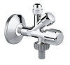Картинка анонса товара «вентиль угловой grohe 3/8 дюйма, хром (22033000) комбинированный»