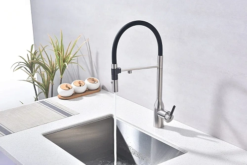 Смеситель для кухни Paulmark Magneto One брашированная сталь Ma213188-BS Смеситель для кухни Paulmark Magneto One брашированная сталь Ma213188-BS