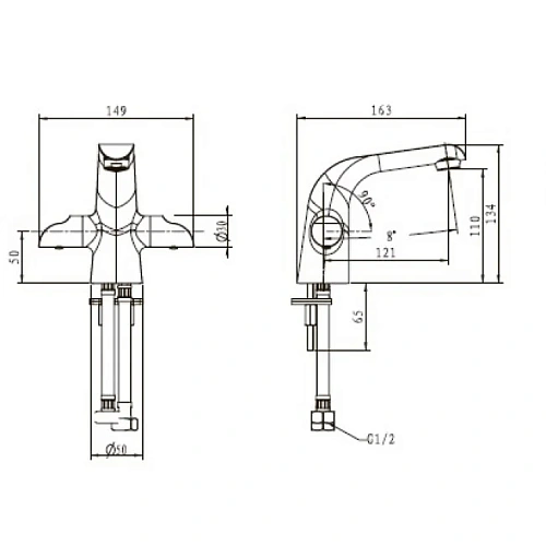 Смеситель для раковины Kaiser Saturn 42011 Смеситель для раковины Kaiser Saturn 42011