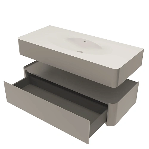 Тумба под раковину Vincea Caprise 1200 VMC-4CA120MLG подвесная, светло-серый матовый Тумба под раковину Vincea Caprise 1200 VMC-4CA120MLG подвесная, светло-серый матовый