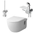 Унитаз подвесной AM.PM Like CK80H0103W с сиденьем в наборе с гигиеническим душем Унитаз подвесной AM.PM Like CK80H0103W с сиденьем в наборе с гигиеническим душем
