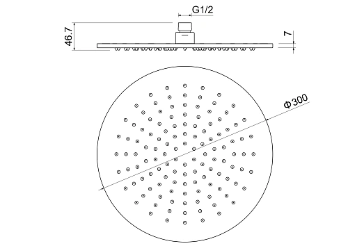Верхний душ Aquatek AQ2079MB Черный матовый Верхний душ Aquatek AQ2079MB Черный матовый