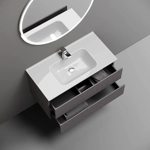 Тумба под раковину Sancos Snob T SNT90SM 890х445х500 Doha Soft, подвесная Тумба под раковину Sancos Snob T SNT90SM 890х445х500 Doha Soft, подвесная