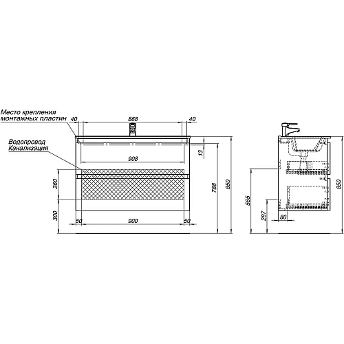 Тумба под раковину De Aqua Ариетта NEW 100 белый матовый 00265582 Тумба под раковину De Aqua Ариетта NEW 100 белый матовый 00265582