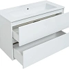 Тумба под раковину Aquanet Милан 105 белый глянец 00339970 подвесная Тумба под раковину Aquanet Милан 105 белый глянец 00339970 подвесная