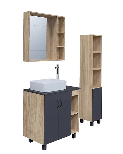 Столешница GROSSMAN ФЛАЙ-80 см cерая 508002 Столешница GROSSMAN ФЛАЙ-80 см cерая 508002