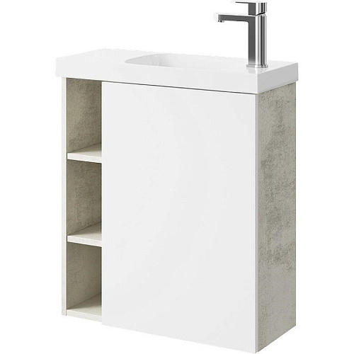 Корпус тумбы под раковину Aqwella Alba 60 R ALB0106RLS подвесной камень натуральный 600х700х250 мм Корпус тумбы под раковину Aqwella Alba 60 R ALB0106RLS подвесной камень натуральный 600х700х250 мм