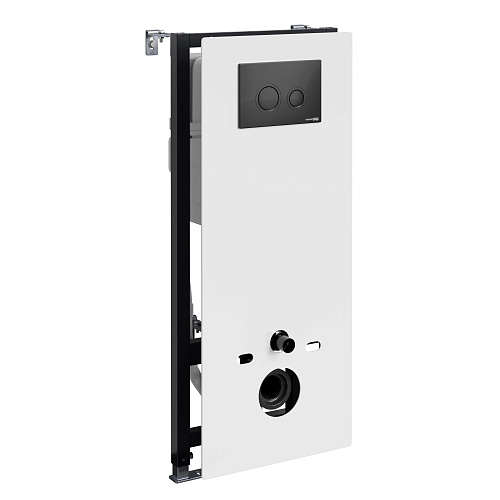 Инсталляция для унитаза WasserKRAFT Abens 20TLT.010.ME.WH.MB01 с клавишей смыва черный Инсталляция для унитаза WasserKRAFT Abens 20TLT.010.ME.WH.MB01 с клавишей смыва черный