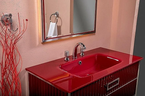 Тумба под раковину Armadi Art Monaco 80см бордо глянец + хром под раковину 866-080-RCR Тумба под раковину Armadi Art Monaco 80см бордо глянец + хром под раковину 866-080-RCR