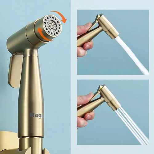 Гигиенический душ Raglo R20.52.03 встраиваемый, золотой сатин Гигиенический душ Raglo R20.52.03 встраиваемый, золотой сатин