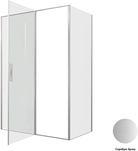 Душевой уголок Allen Brau Priority 140x80 3.31035.BA + 3.31041.BA серебро браш Душевой уголок Allen Brau Priority 140x80 3.31035.BA + 3.31041.BA серебро браш