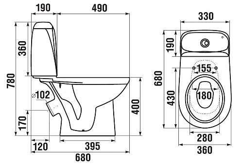 Чаша напольного унитаза Jika Vega 8.2251.4.000.000.1 без сиденья Чаша напольного унитаза Jika Vega 8.2251.4.000.000.1 без сиденья
