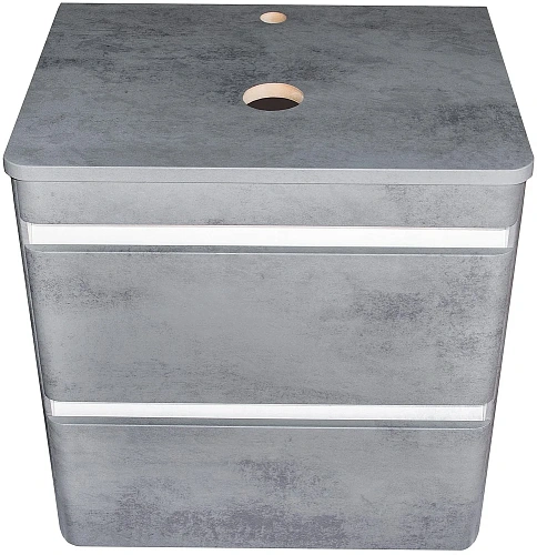 Тумба под раковину Style Line Атлантика 60, Люкс бетон темный, (2 ящ.), со столешницей, PLUS СС-00002279 Тумба под раковину Style Line Атлантика 60, Люкс бетон темный, (2 ящ.), со столешницей, PLUS СС-00002279