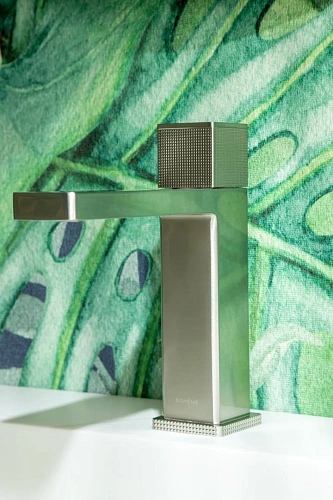 Смеситель для раковины Boheme QUAD 159-NB Nikel Brush Смеситель для раковины Boheme QUAD 159-NB Nikel Brush