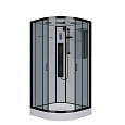 Душевая кабина Niagara Premium NG-6902-01G BLACK (1000х1000х2100) низкий поддон (16см) стекло тонированное 69020134GBLACK