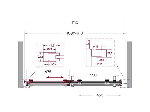 Душевая дверь BelBagno MARINO-2-BF-1-110-C-CR 110 см, профиль хром, стекло прозрачное Душевая дверь BelBagno MARINO-2-BF-1-110-C-CR 110 см, профиль хром, стекло прозрачное