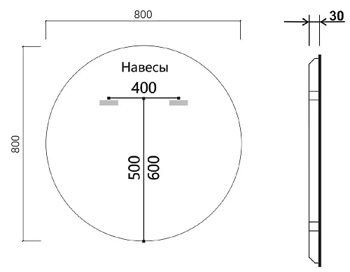 Зеркало Vincea LED VLM-3DE800-2 800x800 c сенсорным выключателем и диммером, антизапотевание Зеркало Vincea LED VLM-3DE800-2 800x800 c сенсорным выключателем и диммером, антизапотевание