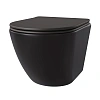 Унитаз подвесной Taliente Amato черный матовый, с крышкой микролифт AM25010 Nero Унитаз подвесной Taliente Amato черный матовый, с крышкой микролифт AM25010 Nero