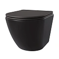 Унитаз подвесной Taliente Amato черный матовый, с крышкой микролифт AM25010 Nero Унитаз подвесной Taliente Amato черный матовый, с крышкой микролифт AM25010 Nero