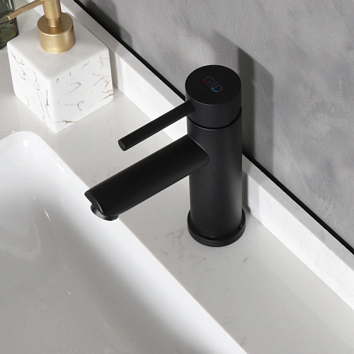 Смеситель для раковины Gid Berlin SS080-BM-K SS080BMK черный матовый Смеситель для раковины Gid Berlin SS080-BM-K SS080BMK черный матовый