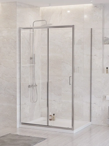 Душевой уголок BelBagno UNO-195-AH-1-110/100-C-Cr 110x100 см, профиль хром, стекло прозрачное Душевой уголок BelBagno UNO-195-AH-1-110/100-C-Cr 110x100 см, профиль хром, стекло прозрачное