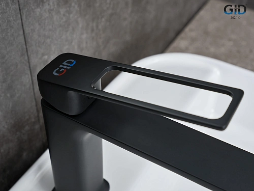 Смеситель для раковины Gid Niagara L057-BM-K L057BMK черный матовый Смеситель для раковины Gid Niagara L057-BM-K L057BMK черный матовый