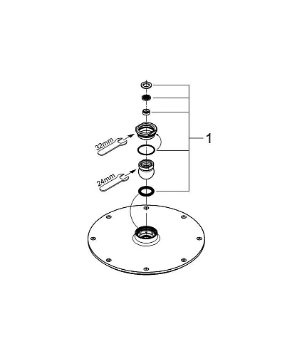 Верхний душ GROHE Rainshower Cosmopolitan, диаметр 210 мм, хром (28373000) Верхний душ GROHE Rainshower Cosmopolitan, диаметр 210 мм, хром (28373000)