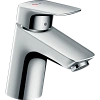 Смеситель для раковины Hansgrohe Logis 70, Coolstart, без сливного набора 71073000, хром