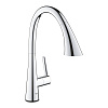 Картинка анонса товара «смеситель для кухни grohe zedra touch сенсорный однорычажный, хром (30219002)»