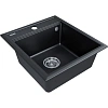 Кухонная мойка Paulmark STEPIA 45 PM114651-BLM, черный металлик, 460х510 Кухонная мойка Paulmark STEPIA 45 PM114651-BLM, черный металлик, 460х510