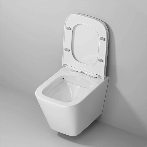 Унитаз подвесной Niagara Atrio NG-9303 (520x360x365) безободковый с тонкой крышкой Унитаз подвесной Niagara Atrio NG-9303 (520x360x365) безободковый с тонкой крышкой